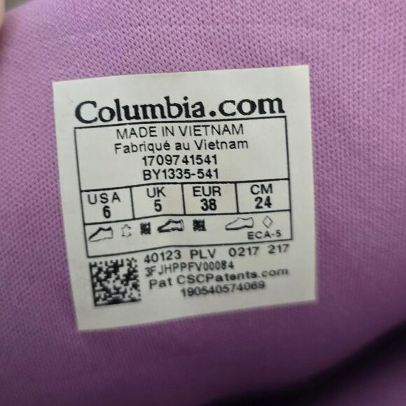Columbia Loveland purple suede snow boots winter boots girls  size 6 - Picture 6 of 8